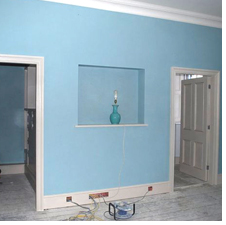 The blue wall finished