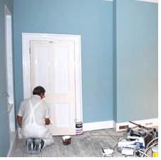 Painting a door