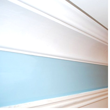 Painted coving close up