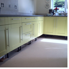 Picture of installed kitchen cupboards